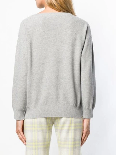 Shop Fabiana Filippi Loose Fitted Sweatshirt In Grey