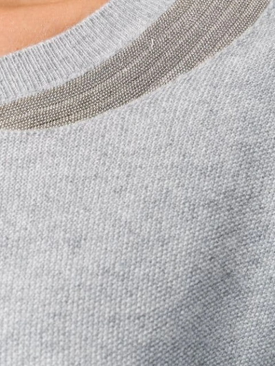 Shop Fabiana Filippi Loose Fitted Sweatshirt In Grey
