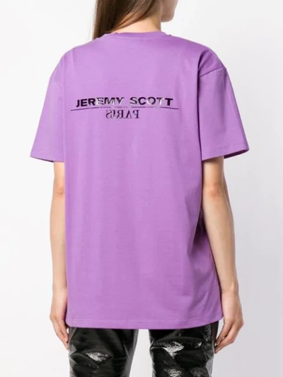 Shop Jeremy Scott Printed T-shirt - Purple