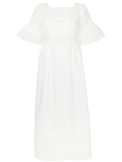 Shop Talitha Sarafina Lace Insert Dress In White