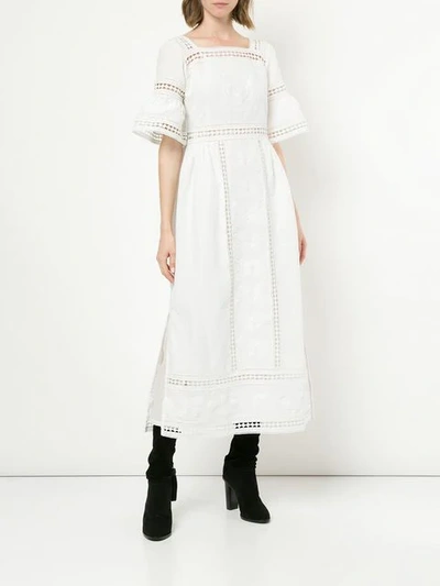 TALITHA SARAFINA LACE INSERT DRESS - 白色