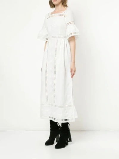 TALITHA SARAFINA LACE INSERT DRESS - 白色