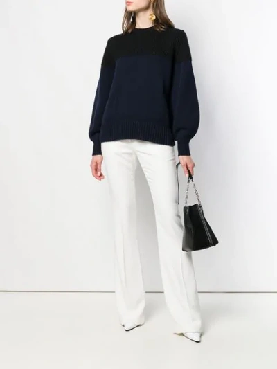 Shop Alexander Mcqueen Cashmere Balloon-sleeve Jumper In Blue