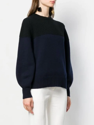 Shop Alexander Mcqueen Cashmere Balloon-sleeve Jumper In Blue