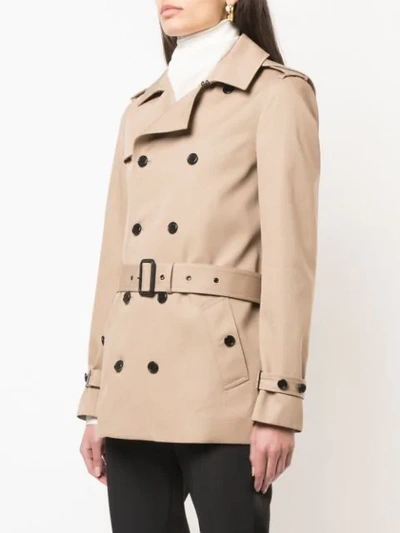 Shop Saint Laurent Double Breasted Jacket In Neutrals