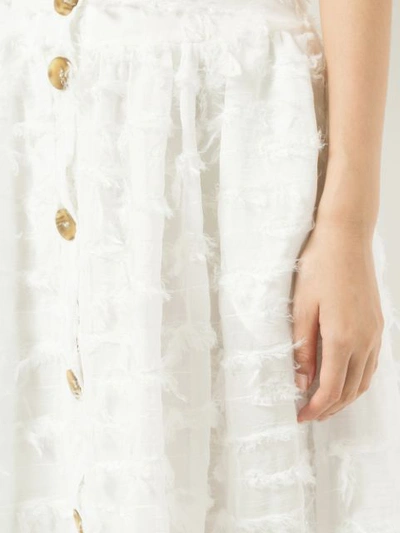 Shop Rejina Pyo Feather Embellished Full Skirt In White