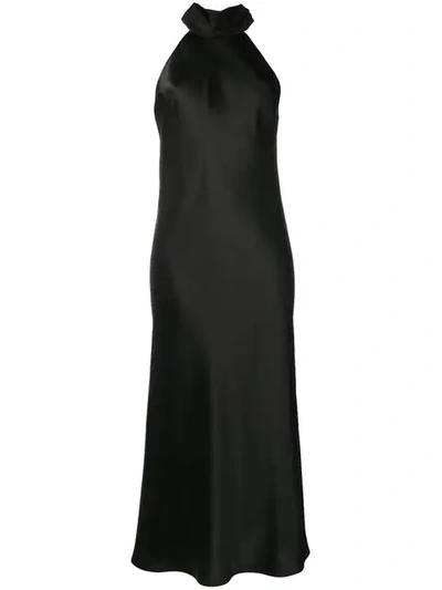 Shop Galvan Sienna Midi Dress In Black