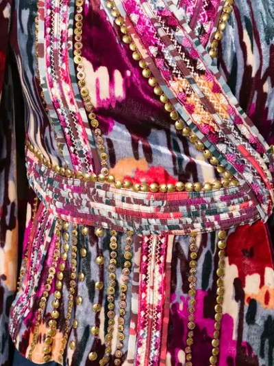 Shop Ulla Johnson Studded Print Wrap Blouse - Pink