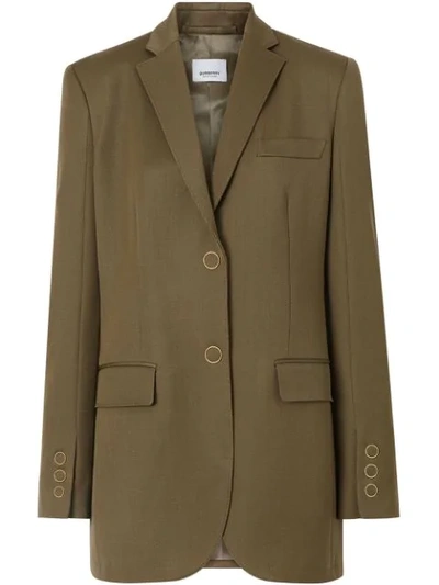 Shop Burberry Twill-jacke In Warm Taupe