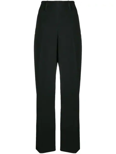 Shop Lemaire Straight Fit Trousers In Black