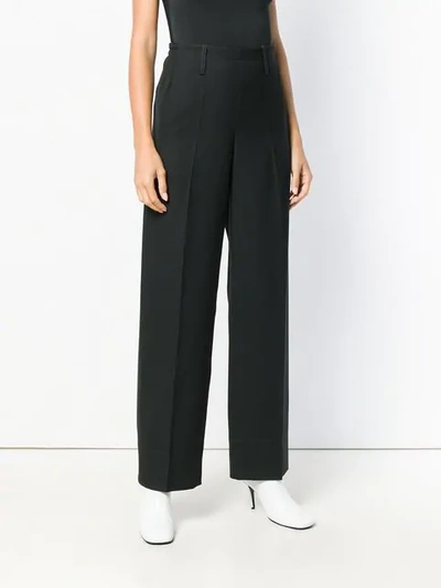 Shop Lemaire Straight Fit Trousers In Black