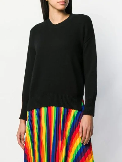 Shop Kenzo Logo Knit Jumper In Black