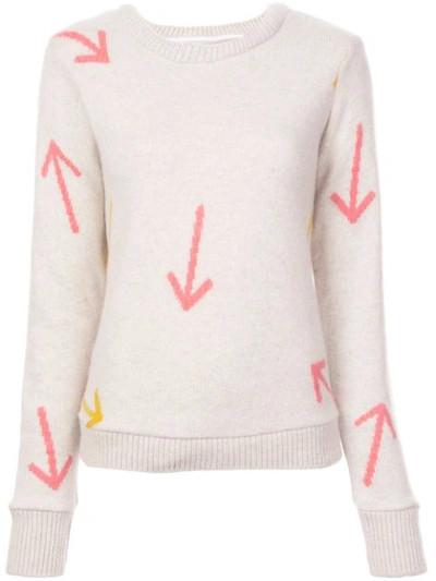 Shop The Elder Statesman Arrow Sweater In Grey