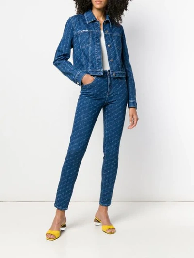 STELLA MCCARTNEY MONOGRAM PRINT DENIM JACKET - 蓝色