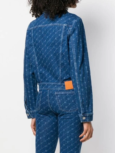 STELLA MCCARTNEY MONOGRAM PRINT DENIM JACKET - 蓝色