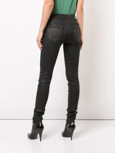 Shop Rick Owens Drkshdw Waxed Skinny Jeans In Black