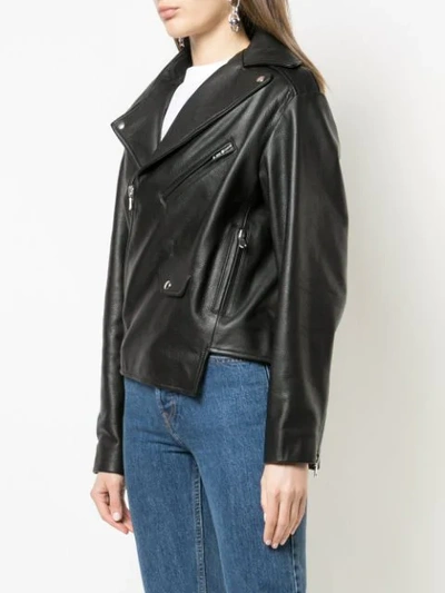 MONSE TWISTED LEATHER BIKER JACKET 