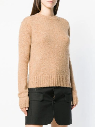 Shop Helmut Lang Knitted Jumper In Brown