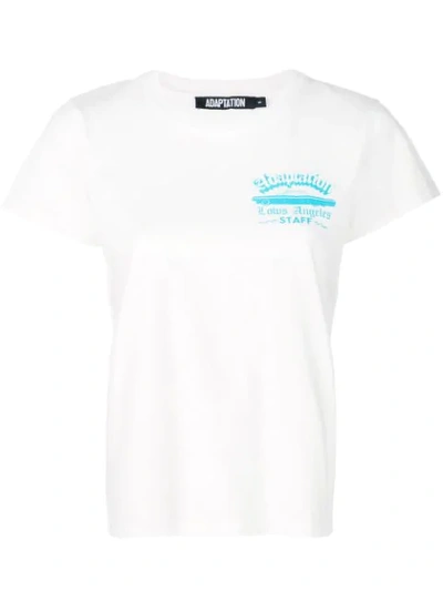 Shop Adaptation Round Neck T-shirt In White