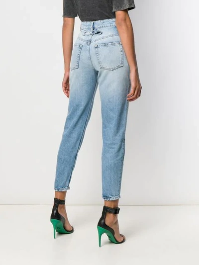 Shop Iro High Waisted Cropped Jeans In Blu10 Light Denim