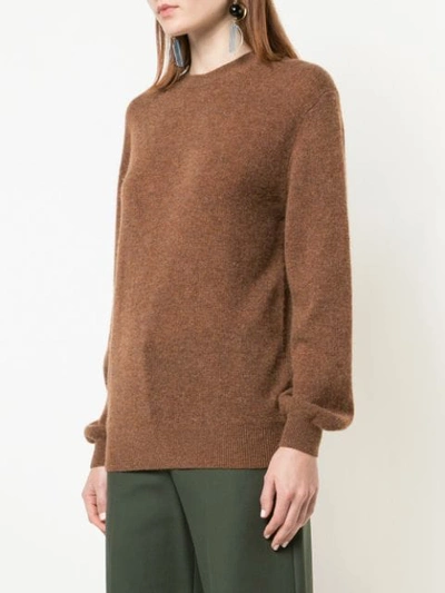 Shop Khaite Fine Knit Sweater In Brown