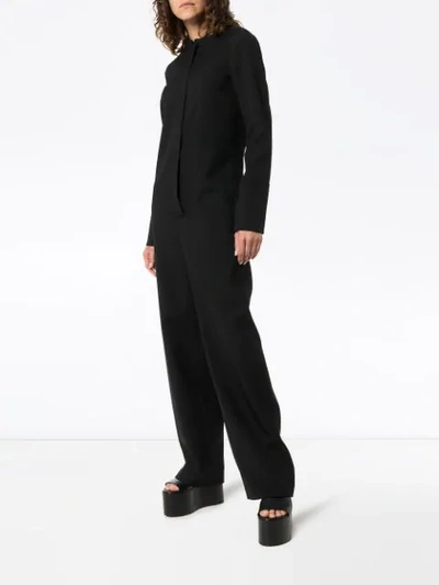 Shop Jil Sander 'gae' Krepp-jumpsuit - Schwarz In Black