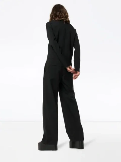 Shop Jil Sander 'gae' Krepp-jumpsuit - Schwarz In Black