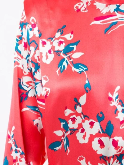 Shop Roksanda Aluna Floral Print Blouse In Red