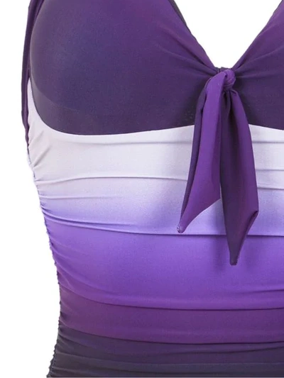 Shop Amir Slama Printed Swimsuit In Purple