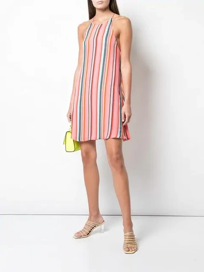 Shop Alice And Olivia Gestreiftes Kleid In Multicolour