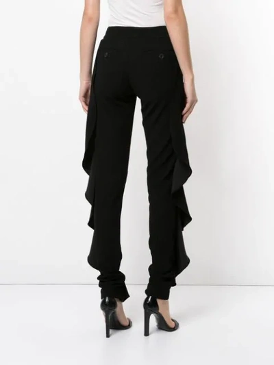 Shop Strateas Carlucci Ruffled Trousers In Black