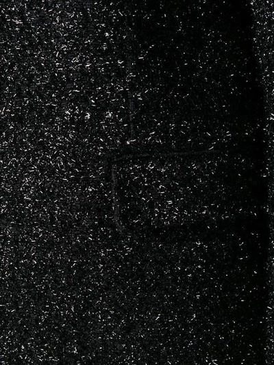 Shop Saint Laurent Textured Single Breasted Coat In 1000 Black