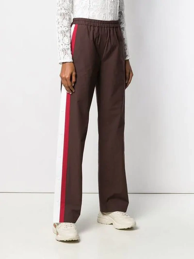 Shop Antonelli Cigarette Trousers In Brown