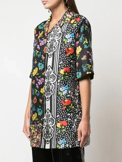 VERSACE PRINTED OVERSIZED SHIRT - 黑色