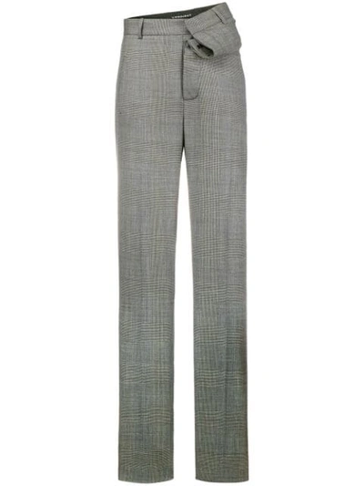 Shop Y/project Asymmetric Waist Trousers In Grey