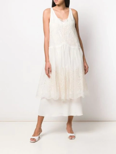 Shop Stella Mccartney Brianna Silk-crepe Dress In White