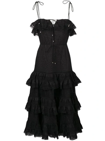 Shop Zimmermann Juniper Dress In Black