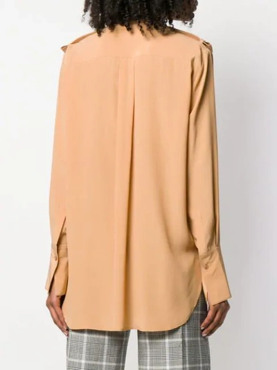 Shop Stella Mccartney Long-line Blouse In Neutrals