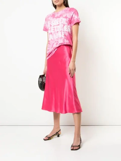 Shop Cinq À Sept Marta Sheen Mid Skirt In Pink