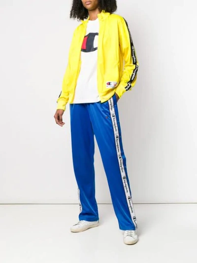 Shop Champion Logo Band Jacket In Yellow