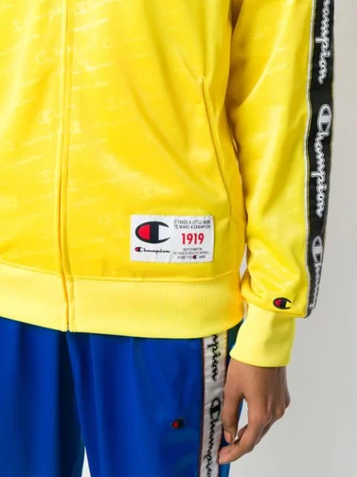 Shop Champion Logo Band Jacket In Yellow