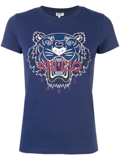 Shop Kenzo Tiger T-shirt - Farfetch In Blue