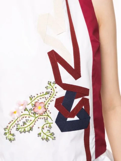 Shop Antonio Marras Embroidered Tank Top - White