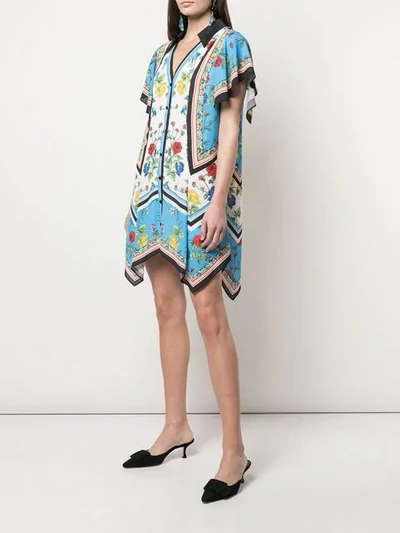 Shop Alice And Olivia Conner Shirt Dress In Scarf Print