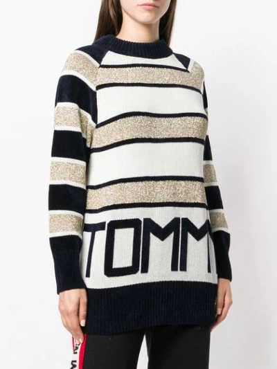Shop Tommy Hilfiger Tommy Icons Striped Jumper - Blue