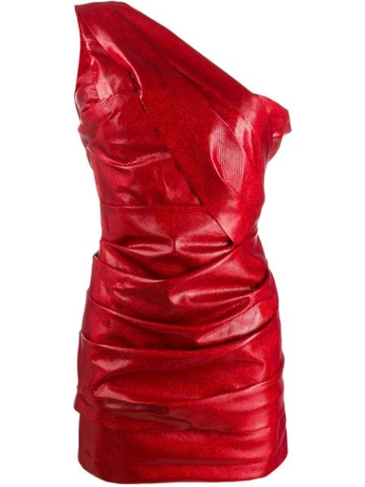 Shop Dsquared2 Ruched Mini Dress In Red