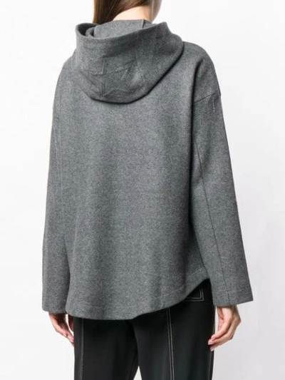 Shop Lorena Antoniazzi Zipped Hoodie In Grey