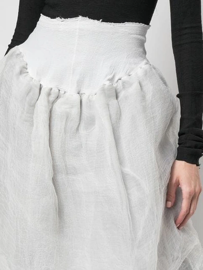 Shop Marc Le Bihan Elasticated Waist Skirt In White