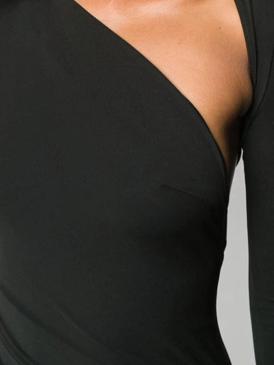 Shop Alexandre Vauthier Asymmetric Dress In Black