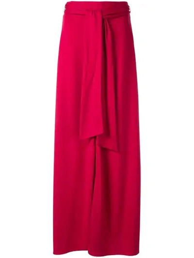 Shop Layeur Tie Waist Skirt In Pink